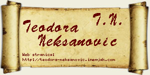 Teodora Nekšanović vizit kartica